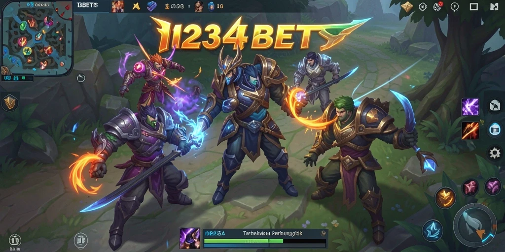 Tangkapan layar utama gameplay <strong>1234BETS</strong> yang menunjukkan aksi seru di arena.