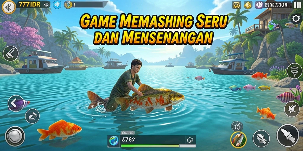 Tangkapan ikan yang megah dalam gameplay 777IDR.