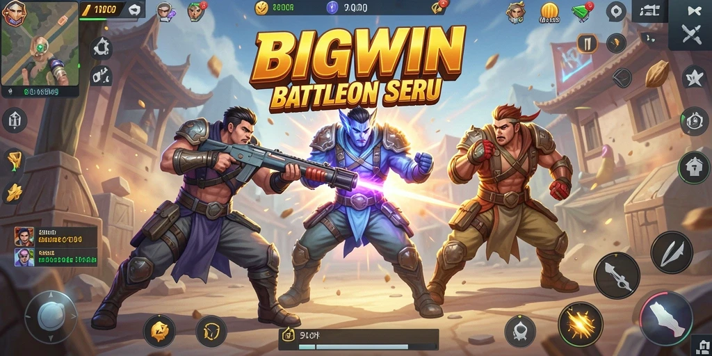 Tangkapan layar gameplay seru dari BIGWIN Battle Royale.