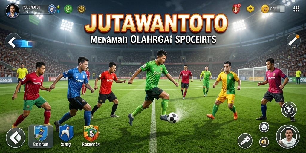 Screenshot utama JUTAWANTOTO menampilkan gameplay seru dari berbagai cabang olahraga.