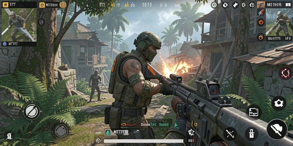 Tampak aksi mendebarkan dalam gameplay TPS MT777.