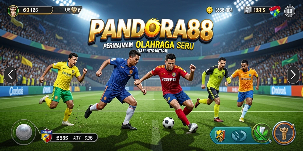 Tangkapan layar menampilkan aksi intens dalam permainan olahraga.
