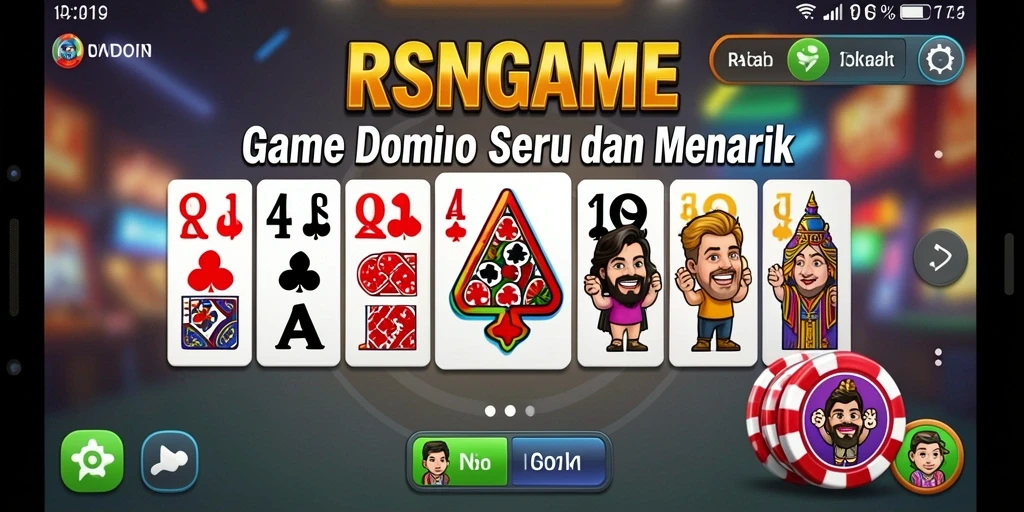 Tampilan gameplay Domino yang seru di RSNGAME.
