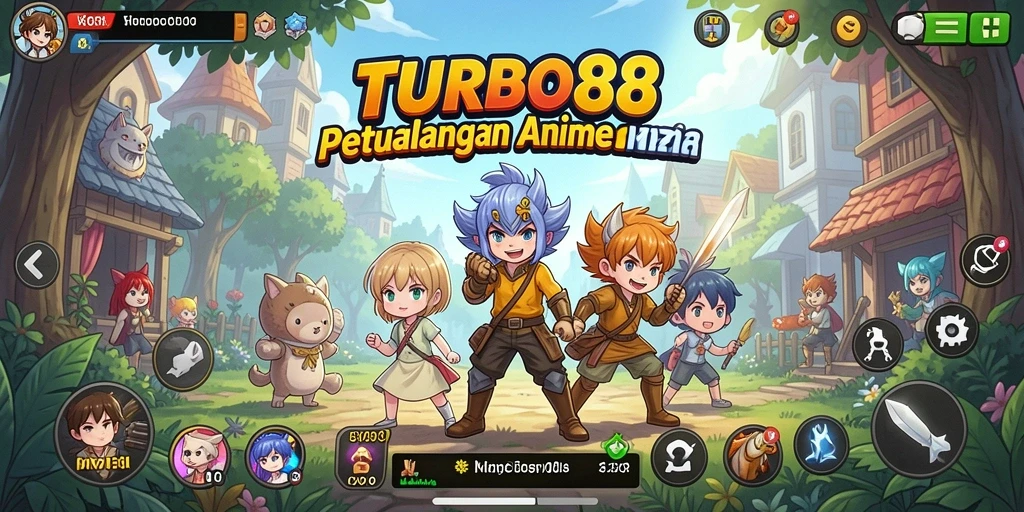 Tampilan gameplay Anime yang mengasyikkan dan penuh warna.